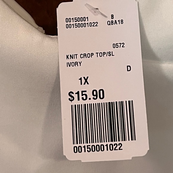 BNWT- Forever 21 - Ivory Crop- 1X - Picture 5 of 5